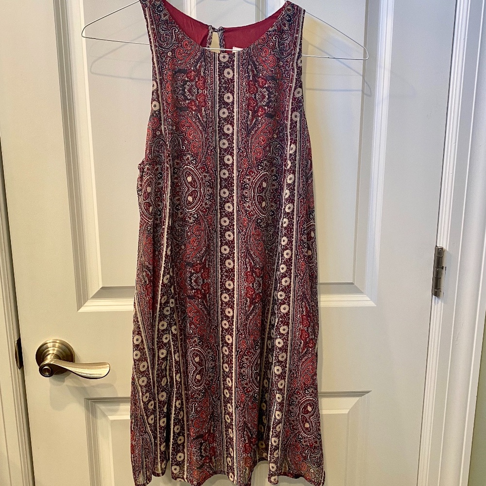 Abercrombie & Fitch Lined Paisley Shift Dress